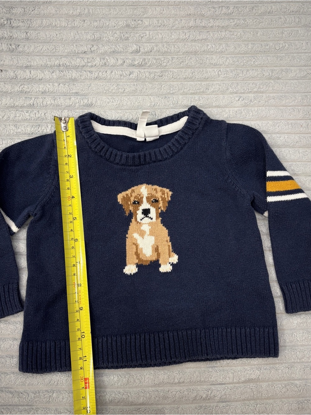 Janie and Jack Navy Knit Puppy Dog Sweater in size 12-18 Months